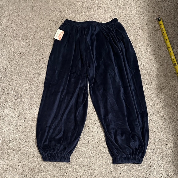 NWT FP Movement by Free People Velour Momentum Pants ~ Navy - Picture 12 of 13